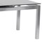 Armen Living Ivan Extension Dining Table in Brushed Stainless Steel and Gray Tempered Glass Top LCIVDIGG - alternate 3